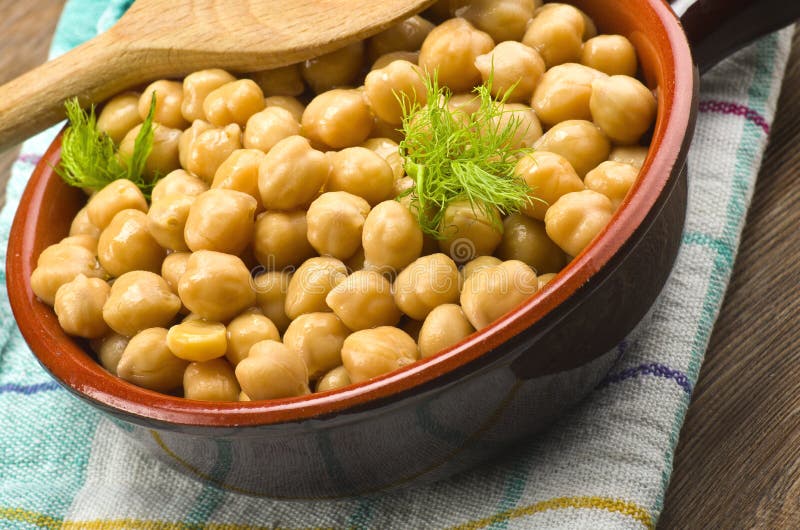 Chickpeas stock image. Image of dish, cooked, parsley 3972861