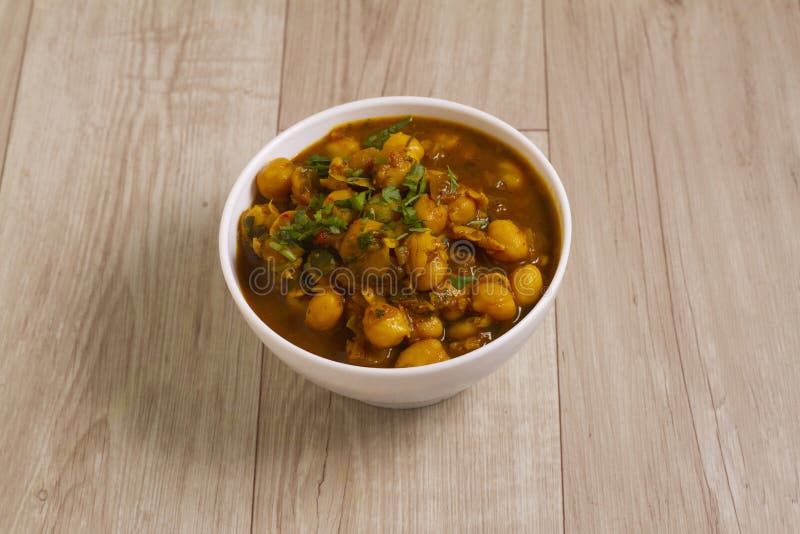 CHICKPEAS MASALA Chole Masala Curry ,traditional North Indian Lunch