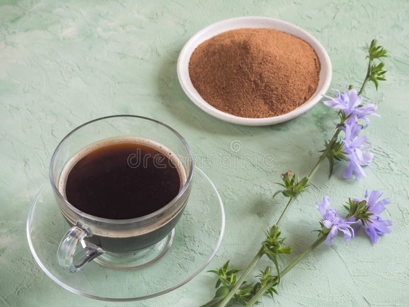 Chicory Coffee. a Substitute for Traditional Coffee, a Herbal Drink