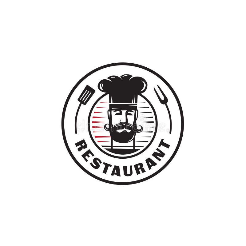 Chief Cook in Cap Symbol or Logo. Restaurant, Food Concept Stock Vector ...