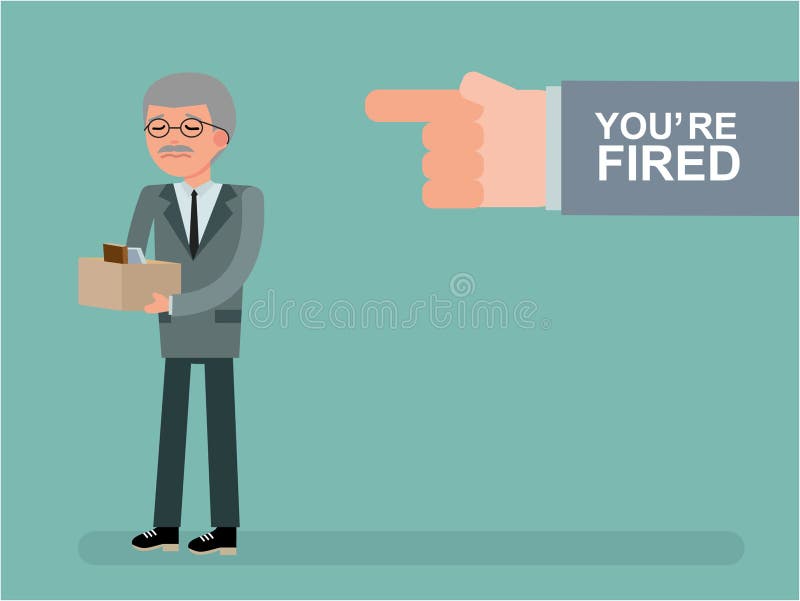 Businessman dismissed from work Royalty Free Vector Image