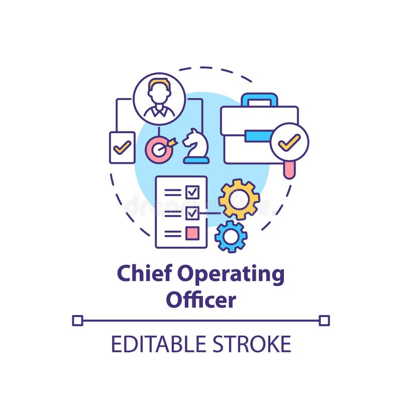 Chief Officer Concept Icon Stock Vector - Illustration of skill, icon: 211273504