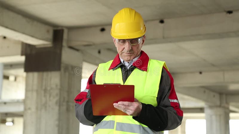 Chief superintendent engineer at construction site