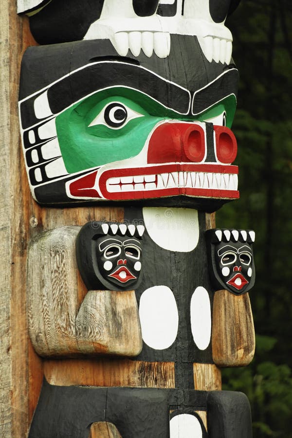 Chief Wakas totem pole stock photo. Image of chief, native - 11657214