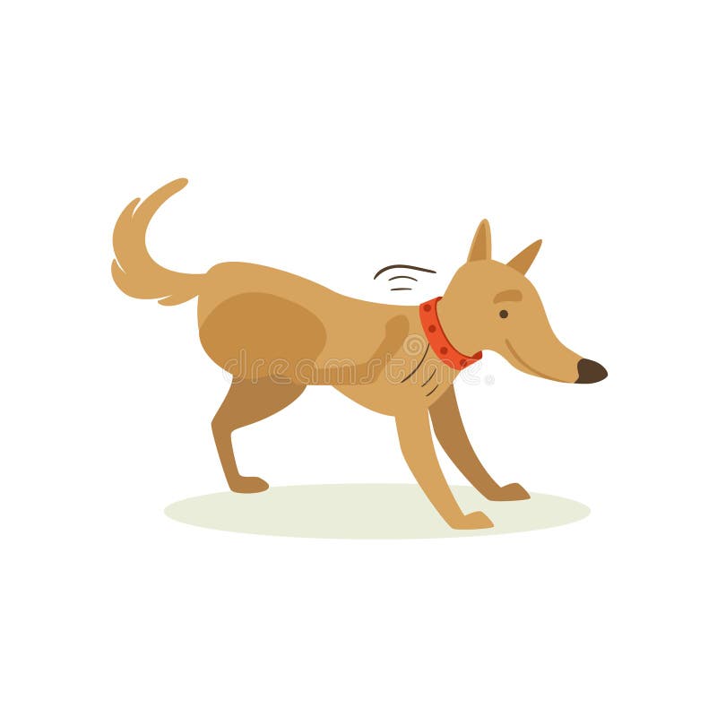 Chien de Brown rayant des puces, illustration animale de bande dessinée d'émotion illustration de vecteur Chien de Brown rayant des puces, illustration animale de bande dessinée d'émotion illustration de vecteur