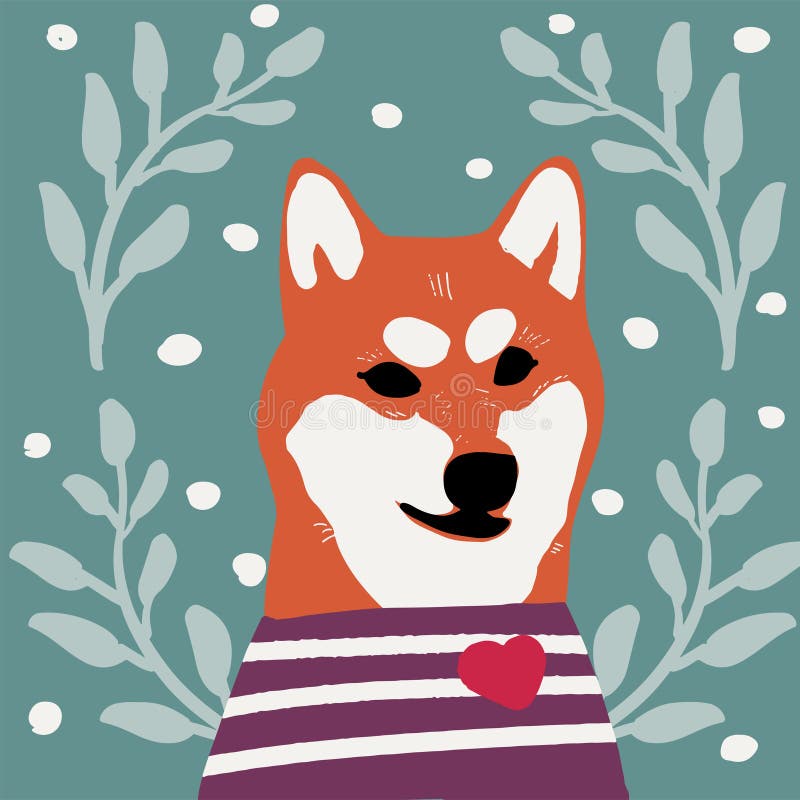 Chien de Kawaii de vecteur de style de bande dessin?e de race d'inu de shiba illustration libre de droits Chien de Kawaii de vecteur de style de bande dessin?e de race d'inu de shiba illustration libre de droits