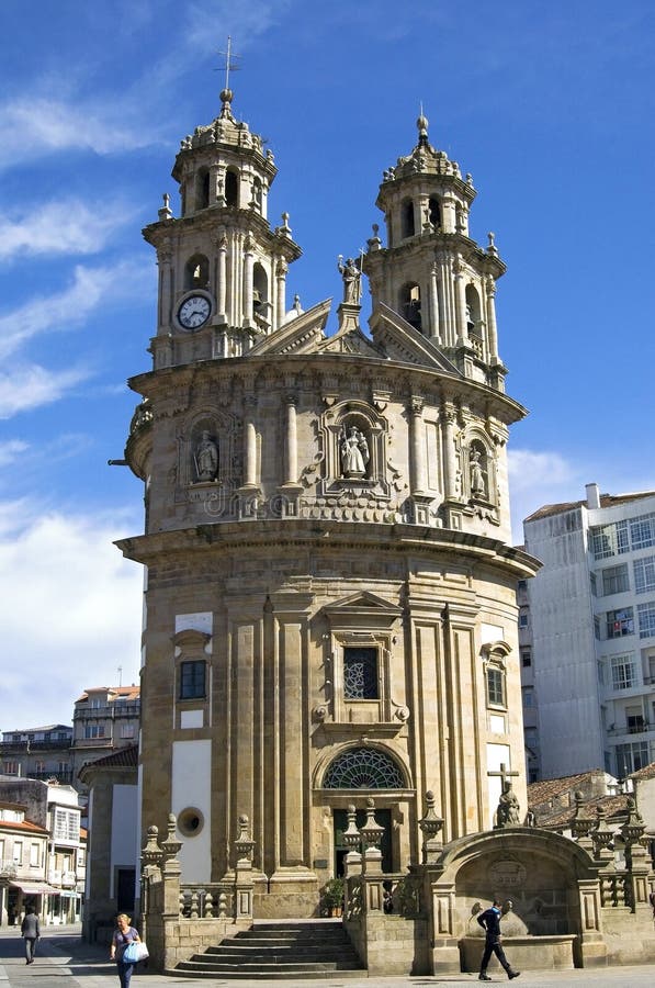 Chiesa barrocco Virxe Peregrina Pontevedra dei pellegrini fotografia stock Chiesa barrocco Virxe Peregrina Pontevedra dei pellegrini fotografia stock