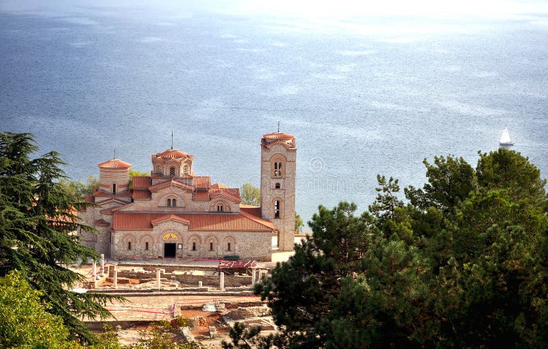 Chiesa della st Panteleimon, Ocrida, Macedonia immagine stock libera da diritti Chiesa della st Panteleimon, Ocrida, Macedonia immagine stock libera da diritti