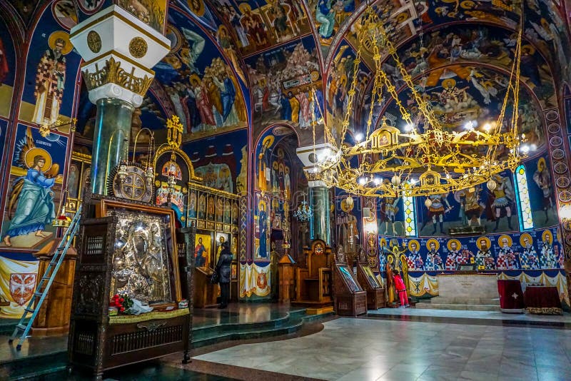 Chiesa di San Sava a Belgrado fotografia stock