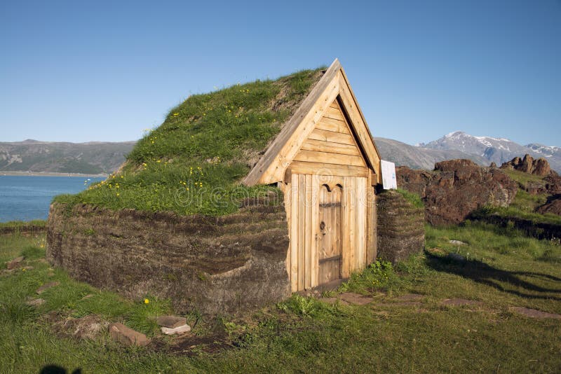 Chiesa di Brattahlid greenland Ciao ricerca fotografia stock libera da diritti Chiesa di Brattahlid greenland Ciao ricerca fotografia stock libera da diritti