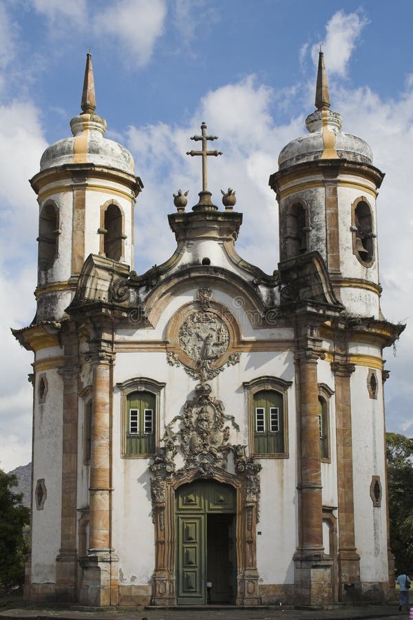 Chiesa di Sao Francisco de Assis Ouro Preto fotografie stock libere da diritti Chiesa di Sao Francisco de Assis Ouro Preto fotografie stock libere da diritti