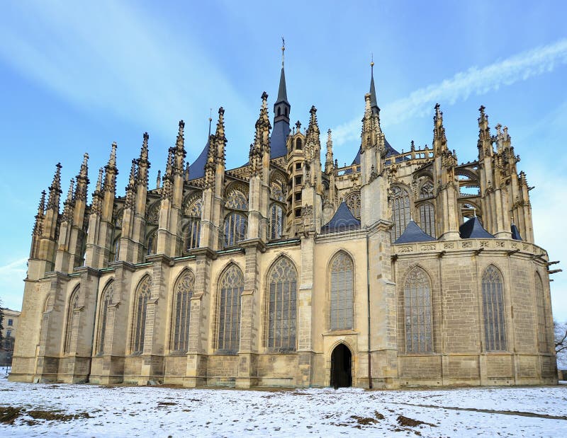 Chiesa di St.Barbara in Kutna Hora, fotografia stock Chiesa di St.Barbara in Kutna Hora, fotografia stock