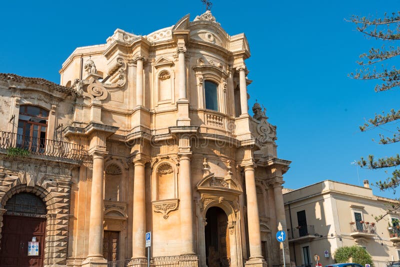 The Chiesa di San Domenico in Noto, a world heritage site, Sicily. The Chiesa di San Domenico in Noto, a world heritage site, Sicily