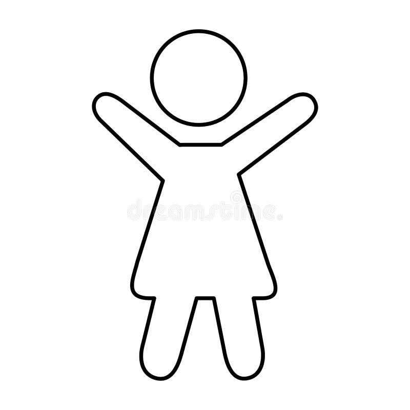 Chiffre humain icône de femme de silhouette illustration stock Chiffre humain icône de femme de silhouette illustration stock