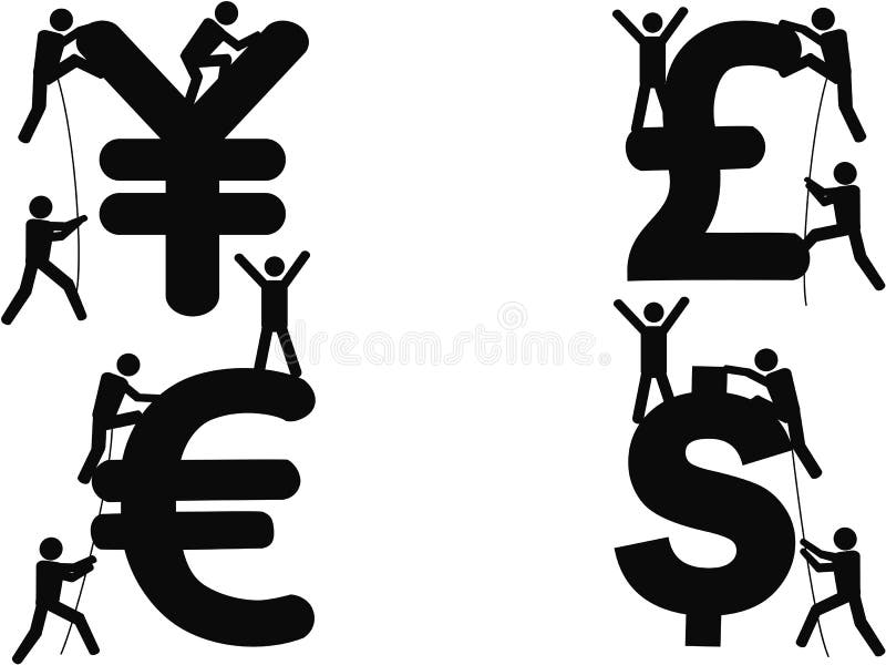Chiffres de bâton montant le signe d'argent illustration de vecteur Chiffres de bâton montant le signe d'argent illustration de vecteur