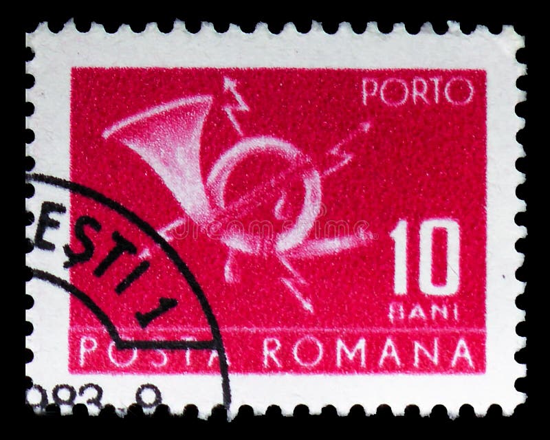 Chifre de cargo com relâmpago, cargo e telecomunicações mim serie, cerca de 1957 foto de stock Chifre de cargo com relâmpago, cargo e telecomunicações mim serie, cerca de 1957 foto de stock