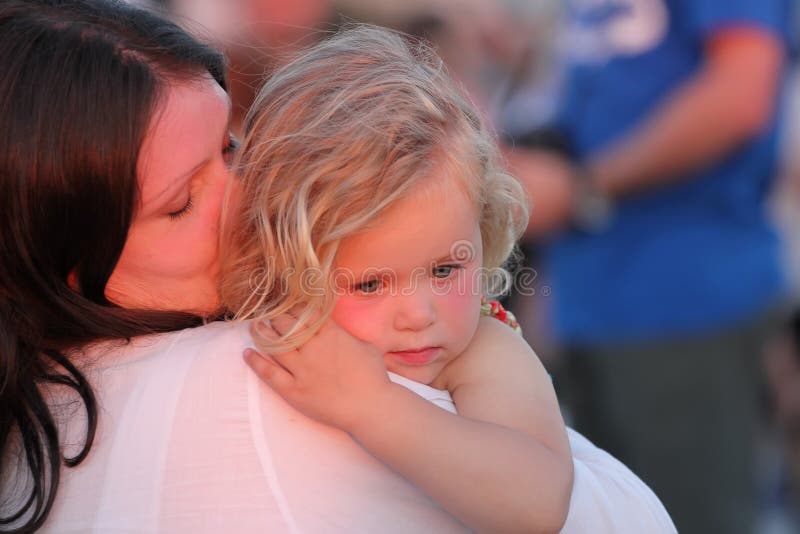 Child in the arms of his mother