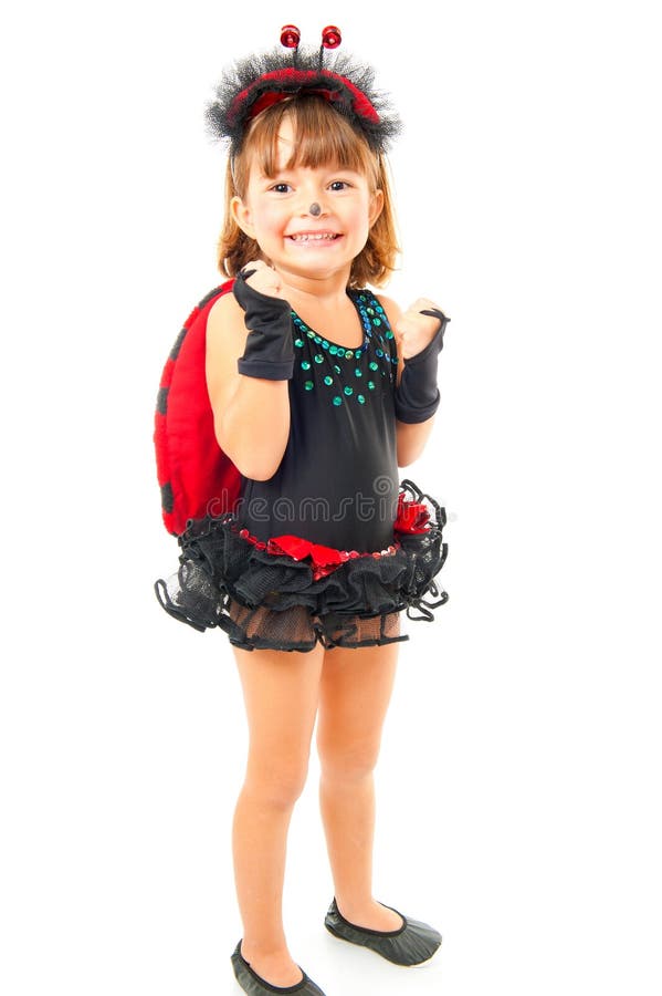 Child using Ladybug costume party . Child using Ladybug costume party .