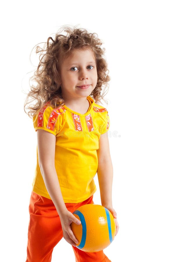 Child with ball royalty free stock images