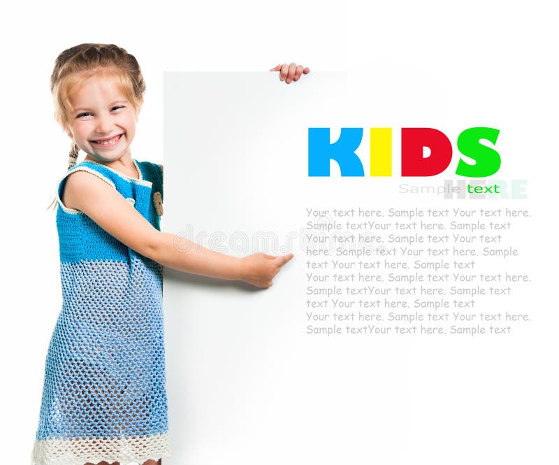 Child behind a board royalty free stock photos