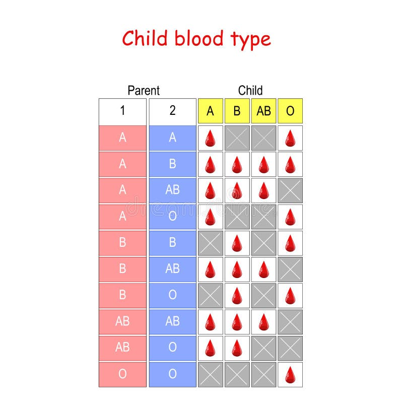 Different Blood Types Chart