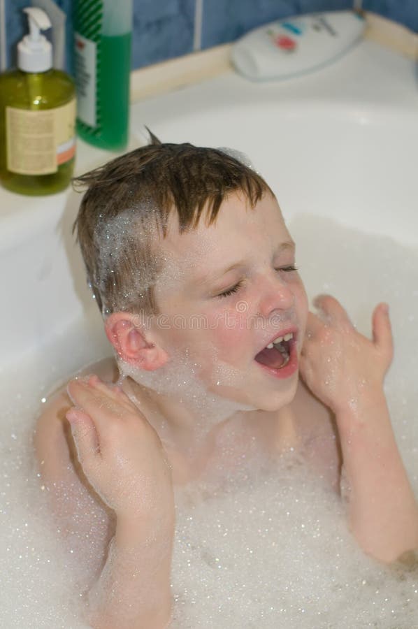 Child boy bathing stock photo. Image of handsome, pleasure 84843854