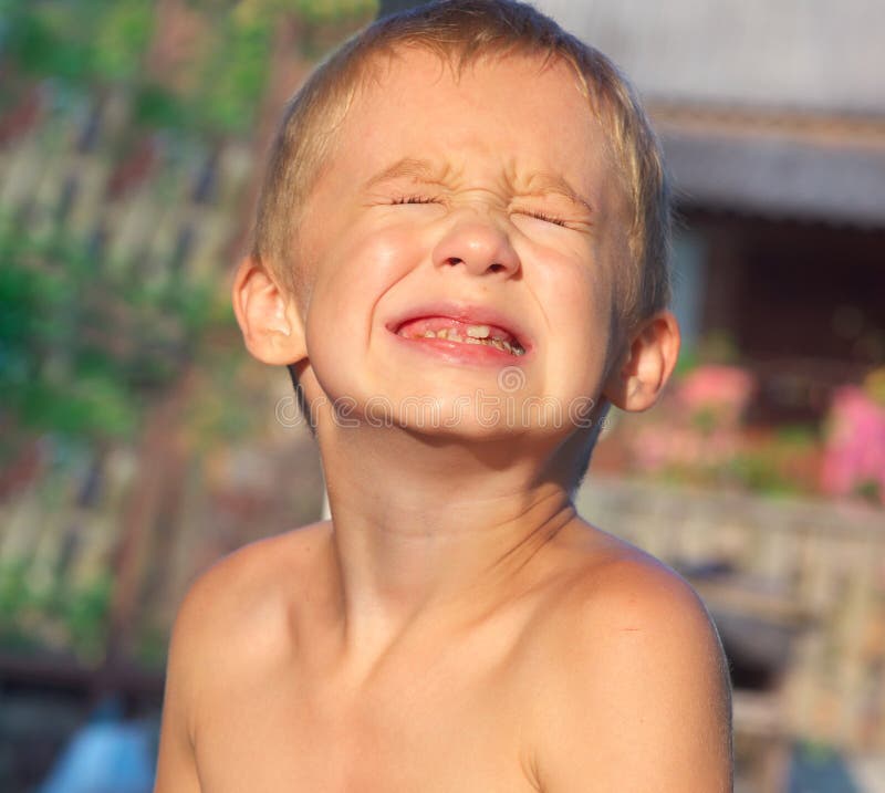 Child Boy making sore crying Faces showing Calf's Teeth Decay stock images Child Boy making sore crying Faces showing Calf's Teeth Decay stock images