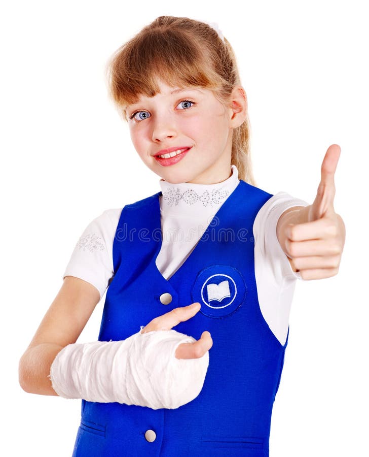 Child with broken arm. stock image. Image of pain, joint 24372113