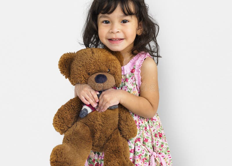 Child Cheerful Studio Portrait Concept stock photos