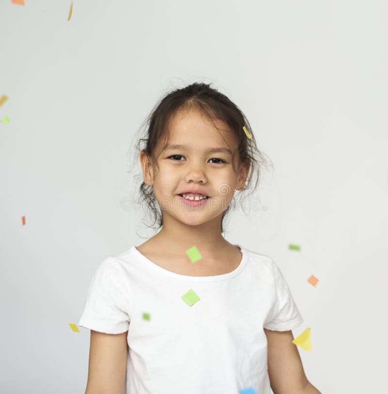 Child Cheerful Studio Portrait Concept royalty free stock photography