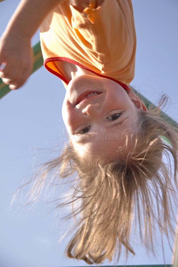 Child on climbing pole 06