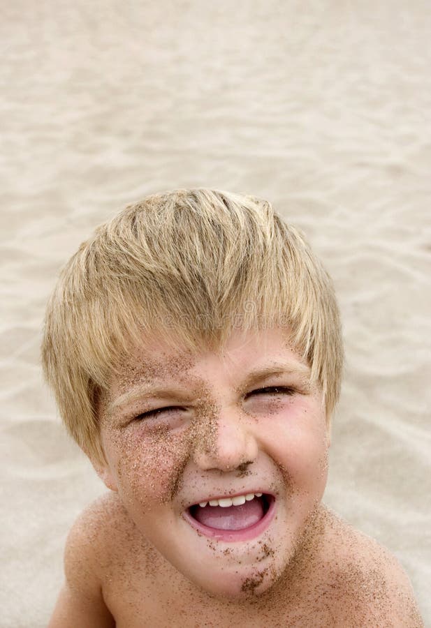 Child covered in sand stock image. Image of sand, childhood - 13443531