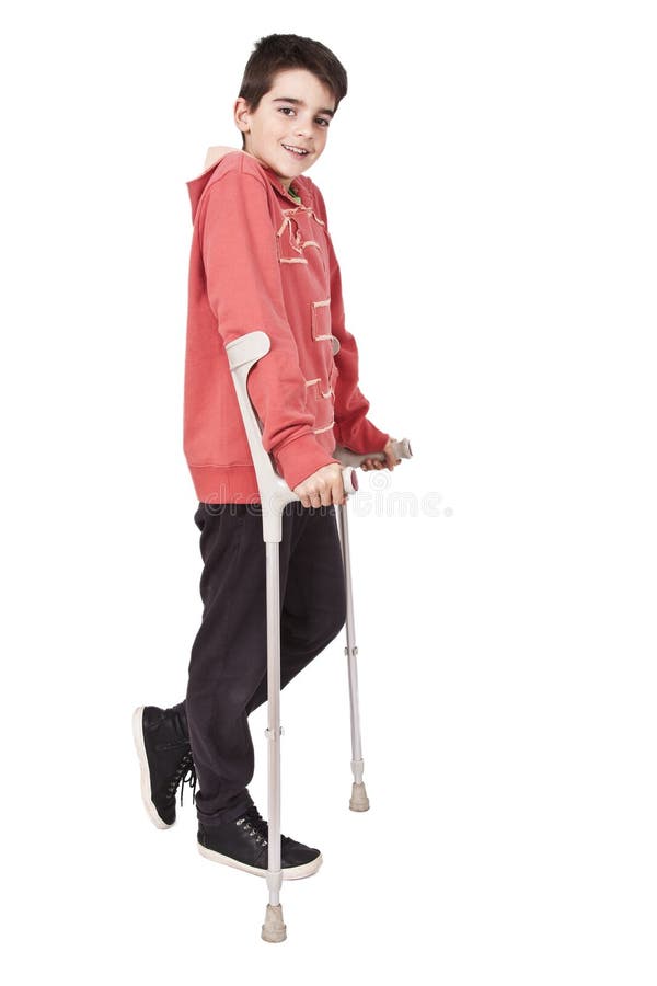 Child with crutches stock photo. Image of hospital, injury 53391362
