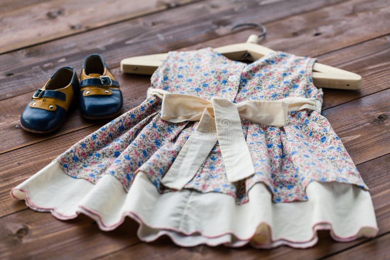 Child dress on hanger stock image. Image of little, dress 102513055