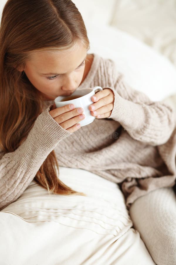 Child drinking tea