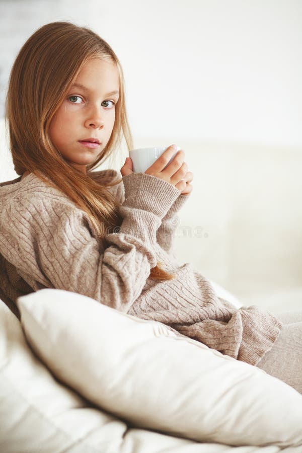 Child drinking tea