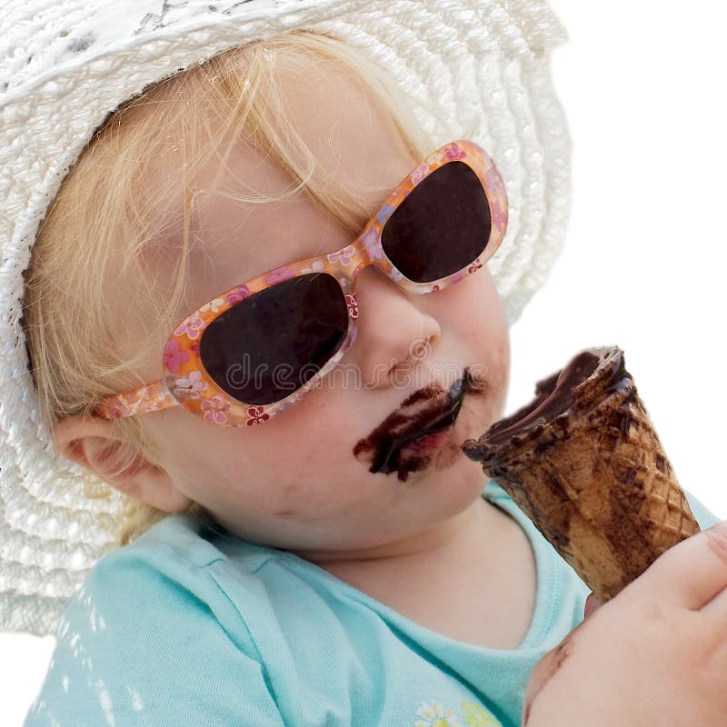 Child eating ice cream royalty free stock photography Child eating ice cream royalty free stock photography