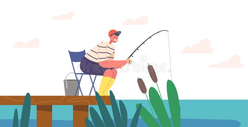 Boy Catching Fish Stock Illustrations – 238 Boy Catching Fish Stock  Illustrations, Vectors & Clipart - Dreamstime