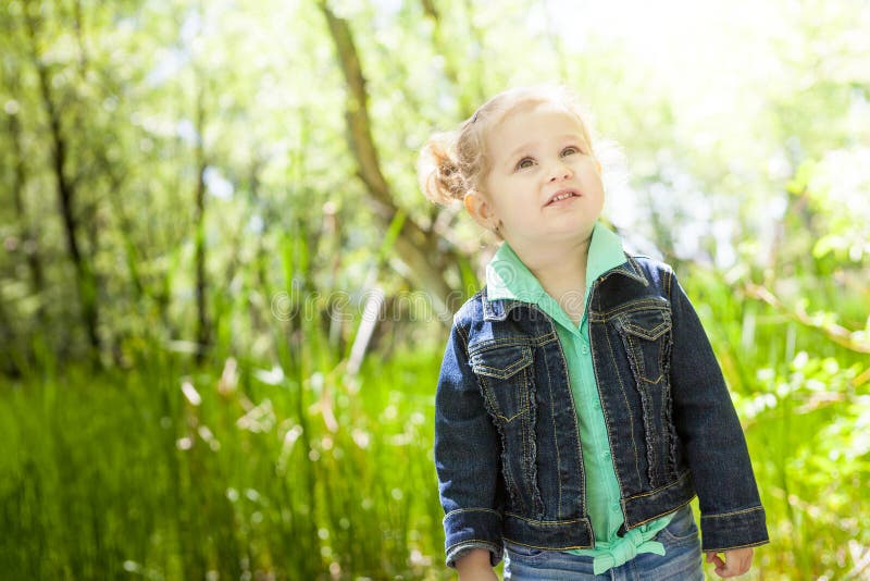 Child girl forest stock image. Image of little, girl - 56042123