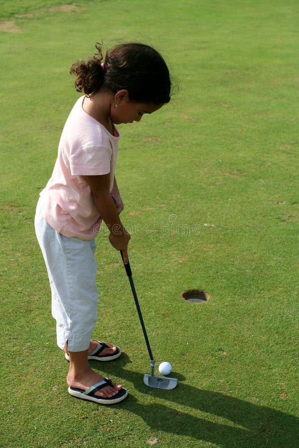 Golf sobre el el curso.