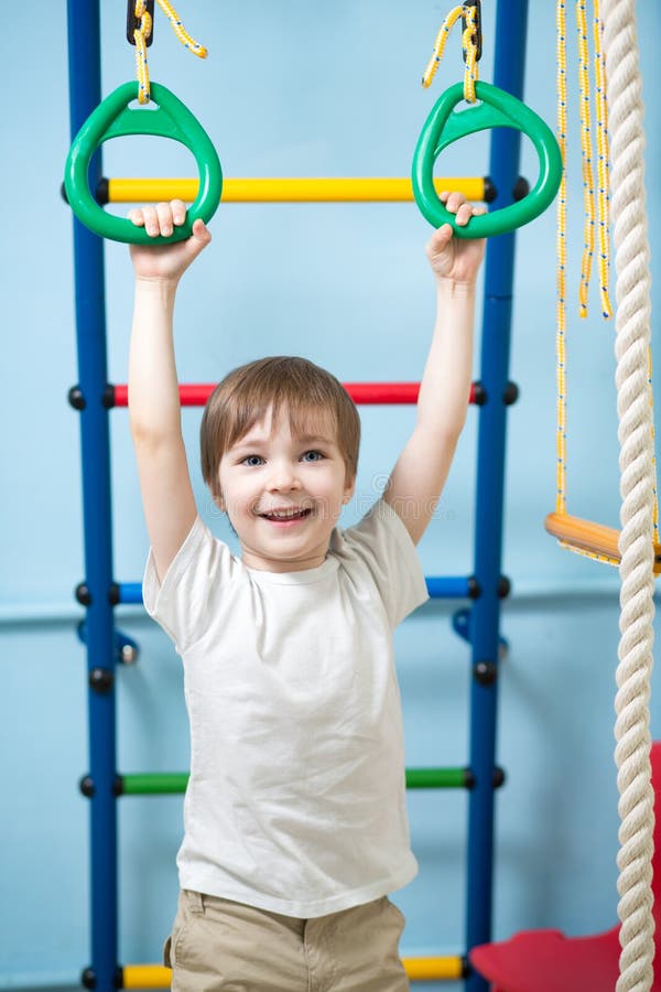 Child Hanging on Gymnastic Rings Stock Photo Image of lifestyle, play
