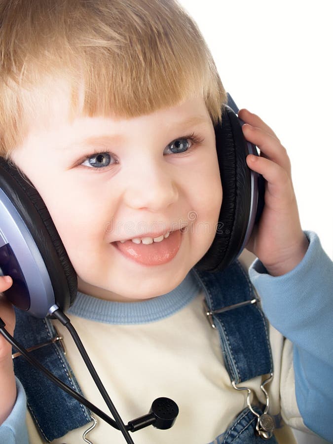 The child in headphones