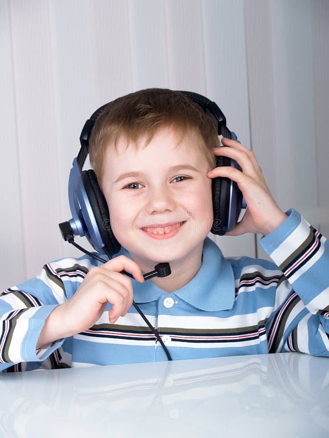 The child in headphones