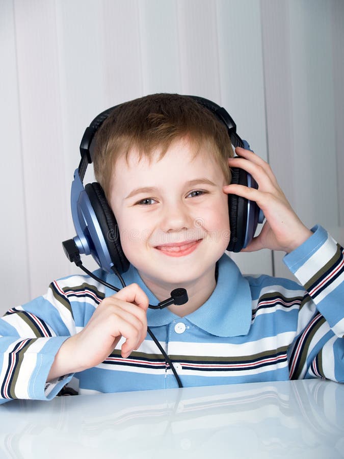 The child in headphones