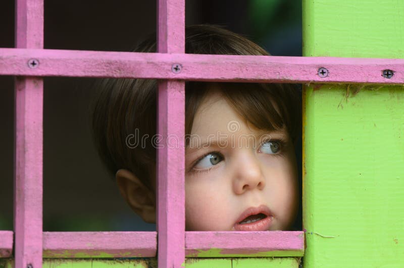 Child hiding royalty free stock image