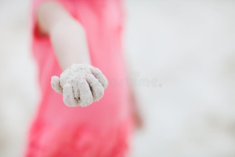 Child holding sand stock image. Image of playful, vacation 27374521