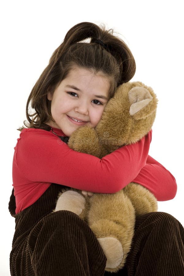 Preteen Girl With Her Teddy Bear Stock Image - Image of people, cute: 28700001