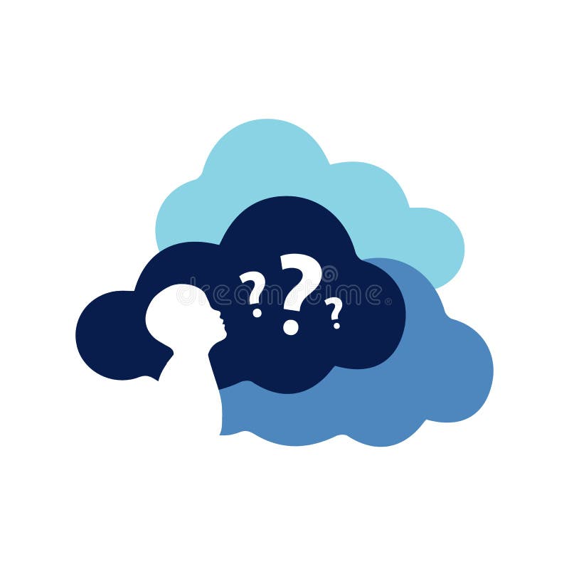 Child kids question vector boy thinking. still do not understand concept illustrations vector illustration