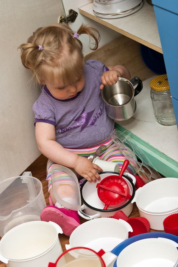Child in kitchen