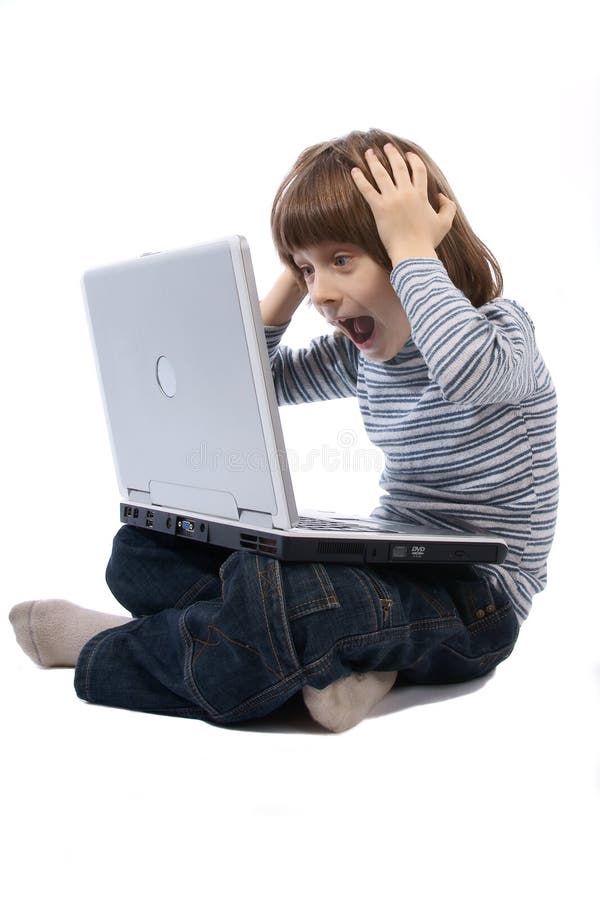 Child with laptop